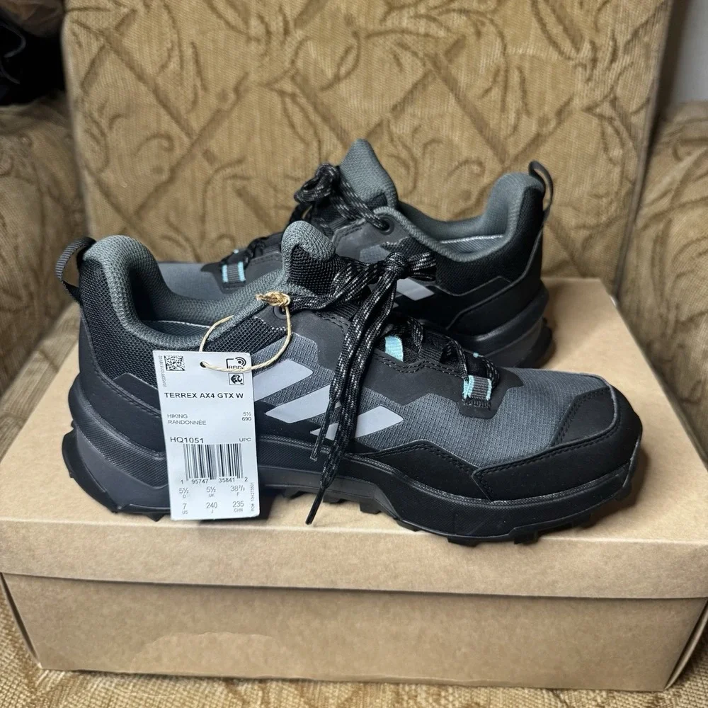 Size 7 - adidas TERREX AX4 GTX - Black / Grey / Mint - Womens‎ - HQ1051 NWT!